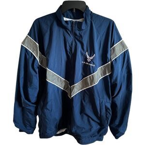 U.S. AIR FORCE ネイビーウィンドブレーカー vtg U.S. Air Force AIR WARFARE CENTER Windbreaker Jacket Men
